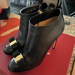 Salvatore Ferragamo Royal Vera Bow Bootie